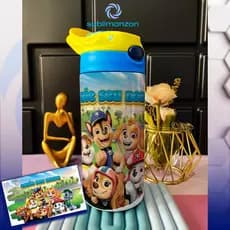 garrafinha infantil patrulha canina garrafinha térmica inox vácuo SKYE EVEREST Rubble Marshall