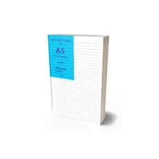 Kit Refil Folhas Papel A5 Offset Branco 90g Pautado 100 Folhas 21x14,8cm A5 Escrita Confortavel