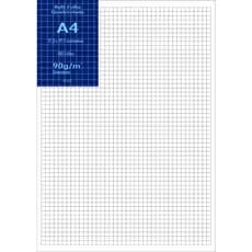 100 Folhas Papel Offset Branco 90g Quadriculado 100 Folhas A4 e A5 Escolha o Tamanho