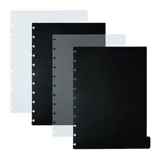 Kit com 8 Divisorias Caderno de Discos Grande 11 Furos Basica 27,50x20cm Inteligente Grossa