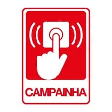 Kit 2 Adesivos em Vinil Sinalizacao Portao Campainha 15x10cm Facil Remocao Impermeavel
