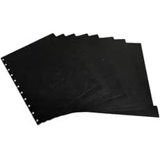 Kit 8 Divisorias Pretas 8 Abas Caderno de Discos Grande 11 Furos Discos Caderno Inteligente Grossa