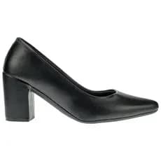 Scarpin Feminino Sapato Social Peep Toe Salto Alto 0,7 Centímetros Moda Confortável Napa Preto
