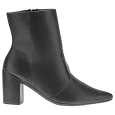 Bota Feminina Cano Curto Country Lisa Bico Fino Salto Alto 0,07 Centímetros Confortável Napa Marrom