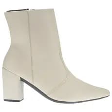 Bota Feminina Cano Curto Country Lisa Bico Fino Salto Alto 0,07 Centímetros Confortável Vermelho