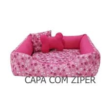 Cama Para Cachorro  Grande 1,00x0,80 VAI CAPA COM ZÍPER  PARA A AMOLFADA CENTRAL E almofadinhas.