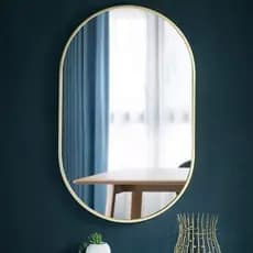 Espelho Decorativo Oval com Moldura 80 x 50 cm - várias cores