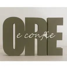 Letreiro Decorativo "ORE E CONFIE" - Mensagem de fé e inspiração 10 cm