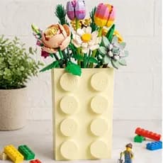 Vaso Decorativo Estilo Bloco de Montar LEGO - Design Moderno e Criativo (16cm) Vaso quadrado