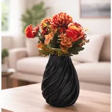 Vaso Decorativo Ônix  Preto – Design Moderno e Elegante 18cm