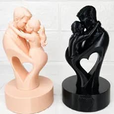 Estátua Pai e Filho em Abraço com Coração – Decoração Presente Dia dos Pais