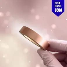 Fita Autocolante Rose Decorativa Vinílica Brilhante Para Piso Parede Teto Móveis 1CM 10M