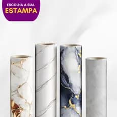 Kit 5 Rolos de Papel de Parede Adesivos Estampa Mármore Luxuoso Vinílicos Laváveis