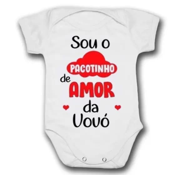 Body de Bebê Vovó Sou O Pacotinho de Amor da Vovó