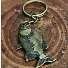 Chaveiro para Chave/Estojo/Mochila Peixe Pesca Pescaria Tambaqui Ouro Envelhecido
