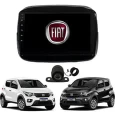 Central Multimídia Fiat Mobi 2017 até 2025 Carplay Sem Fio Android Auto GPS WIFI Câmera de Ré 9''