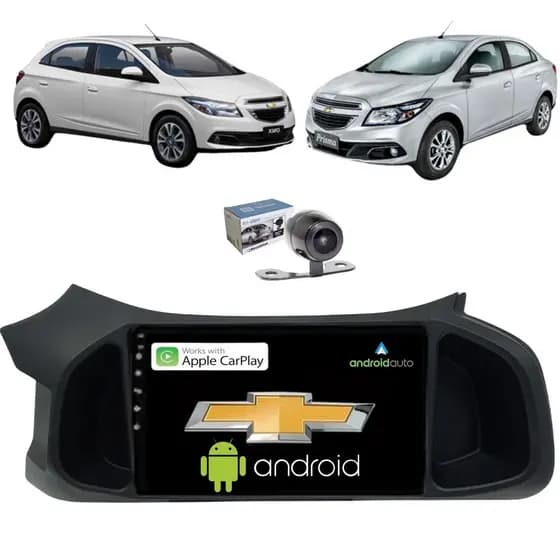Central Multimídia Chevrolet Onix Prisma 2012 2019 Android 12 Carplay Sem fio Tela Touch GPS WIFI