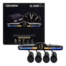 Sensor de Estacionamento Aviso Sonoro Beep Universal Carro 12V 4 Pontos Led Indicador de Proximidade