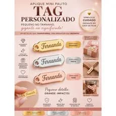 Aplique Tag Etiqueta, acrílico Espelhado Mini Palito 50 pçs escrita Nome Personalizado