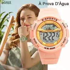 Relogio Feminino À Prova D água Digital Luxo Original Esportivo Eletrônico Presente Feminino