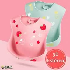 Babador De Silicone Buba Impermeável Babador Menino De Alimentação Para Bebê Infantil Cata Migalhas