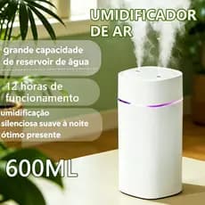 Umidificador Aromatizador Grande De Ambiente Spray Duplo 600ml Purificador De Ar Para Quarto