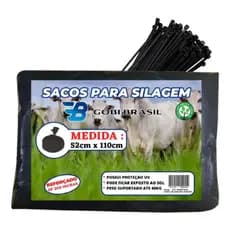 Sacos Para Silagem Branco + Abraçadeiras Saco Para Silo Lona Para Silo 200 Micras - Gobi Brasil