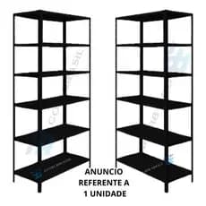 Estante 6 Prateleiras Multiuso De Aço Estante Livros Quarto Cozinha Plantas