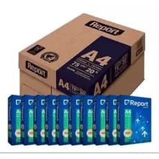 Papel Sulfite A4 Suzano Report Premium Com 10/05 Resmas 500 Total 5000/2500 Folhas, Qualidade Suzano