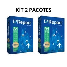 Papel Sulfite A4, 2x Resmas com 500 Fls, Suzano Report Premium P/Impressão, Excelente P/ Impressora