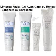 Esfoliante ou Sabonete Gel de Limpeza Facial 3 em 1 Avon Care 100g ou Sabonete Gel de Limpeza Facial Renew