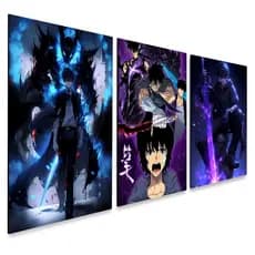 Kit 3 Quadros Decorativos Solo Leveling