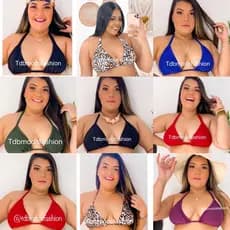 SUTIÃ biquíni plus size preto azul uva vermelho verde onça reforçado e marquinha