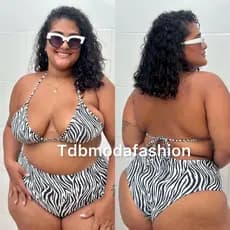 biquíni plus Size cintura vintage alta hot pant levanta bumbum blogueira Juliete