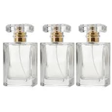 Kit Vidros de Luxo para perfumes de 50ml modelo rosca, recarregável