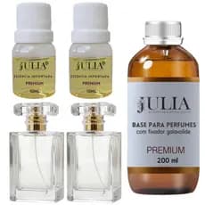 Mega kit para produção de perfumes com essências oleosas e vidros luxuosos