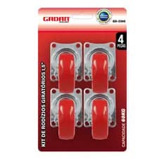 Kit 4 Unidades Rodinhas Rodas Rodizio Giratório 1,5 Polegadas Anti Risco Para Moveis