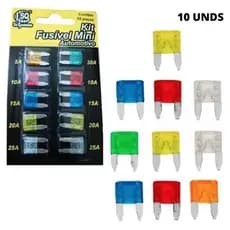 Kit Mini Fusíveis Automotivos 10 peças