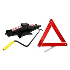 Kit Macaco Jacaré Sanfona P/ Carros Passeio Automóveis 1T Universal+Triangulo P/ Carro segurança