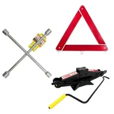 Kit Chave De Roda Cruz Aro 13 14 15 16 17 +macaco Sanfona 1T+ Triangulo Segurança