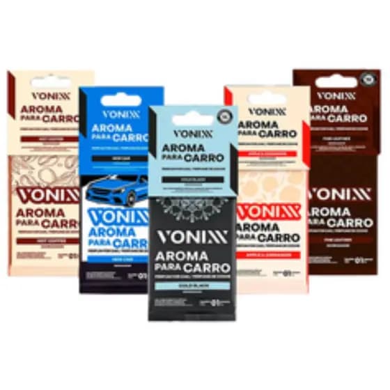 AROMAZANTE AUTOMOTIVO VONIXX CHEIRINHO ESSENCIAS PREMIUM CARRO NOVO COURO COLD BLACK APPLE CAFÈ
