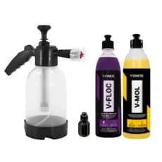 Kit Snow Foam Pulverizador 2l  Espuma 2 Em 1 Lavar Carro +v-floc v-mol vonixx