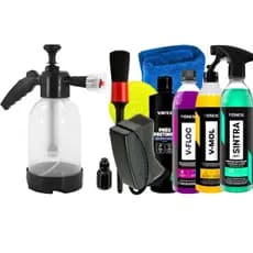 Kit Snow Foam Pulverizador 2L Shampoo V-Floc V-Mol Pretinho Limpador APC Multiuso Sintra Acessórios