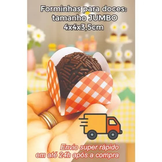 Forminhas para docinhos 4 quatro pétalas jumbo grande 4cmx4cmx3,5cm festa aniversário 30 ou 70 unid