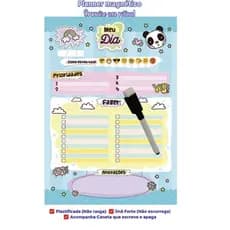 Panda Lousa imã Geladeira 15x20 20x28|Planner Porta Recados Organizador Lista Compras caneta escreve