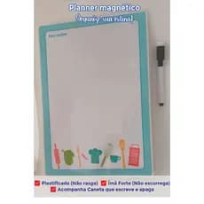 Lousa imã Geladeira 15x20 20x28 | Planner Porta Recados Organizador Lista Compras caneta que escreve