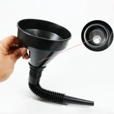 Funil Para Combustivel Automotivo Multiuso Para Troca De Oleo Plastico Moto Com Peneira Completo