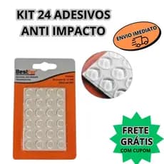 Oferta Protetor Adesivo Silicone Anti-Impacto Redondo 24 Unidades Multiuso Universal
