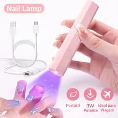 Lanterna Led UV Digital Secagem Rápida Unha Gel Tips Portátil Recarregável Bivolt PRONTO ENTREGA