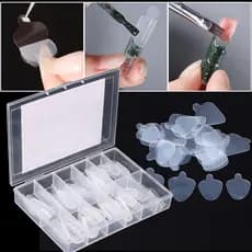 KIT 144 Molde F1 Dual System 120Unid + 24 Adesivos Silicone Almond Stiletto Quadrado Pronta Entrega